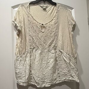 Women's Elegant Cream Blouse